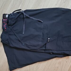 Asics Black and Red Trim Pants